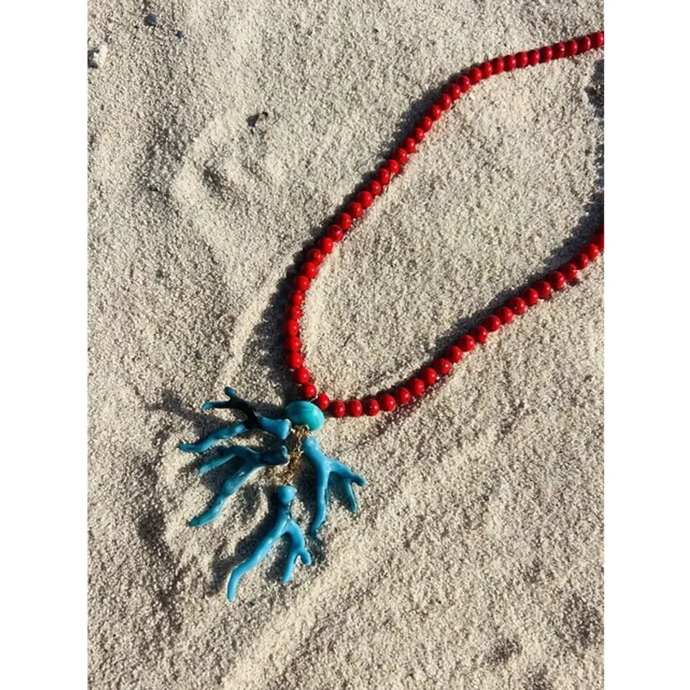 Boho beaded necklace #2683
